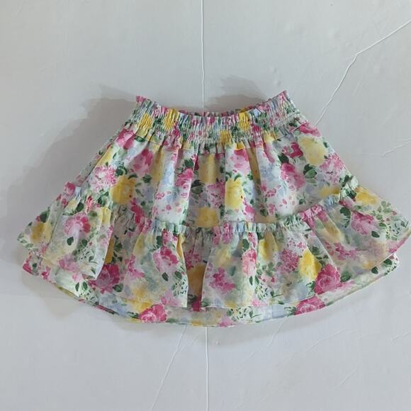 Janie and Jack Other - Janie And Jack Skirt Girls Sz 2T Pink Watercolor Floral 2023 Marshmallow Chiffon